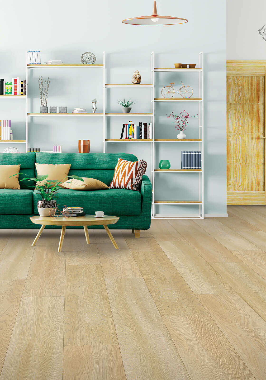 Living room hardwood flooring | Holmes Carpet Center